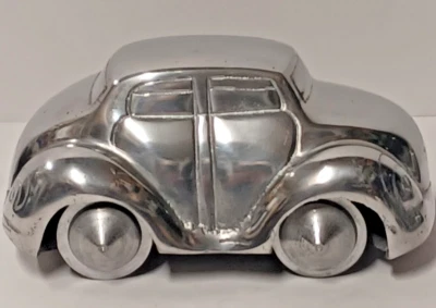 Coche Volkswagen Beetle modelo aluminio fundido estilo industrial vintage VW Art Deco Foto 1 de 4
