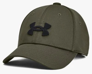 Under Armour Boys UA Classic Fit Blitzing Stretch Fit Cap Hat Green Size M/L - Picture 1 of 4