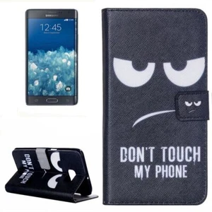 König Shop Handy Hülle Wallet Bumper Samsung Galaxy Note 5 Edge "Dont Touch" Neu - Zdjęcie 1 z 6