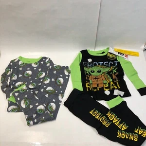 Star Wars Lego Yoda 2 Piece PJ Set, Boys Size 4, Black NEW - Picture 1 of 5