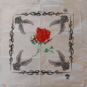 Harley Davidson Bandana Rose With Upwing Eagle B & S De colección Años 1980-1990 Para Mujer’s Nueva - Imagen 1 de 7