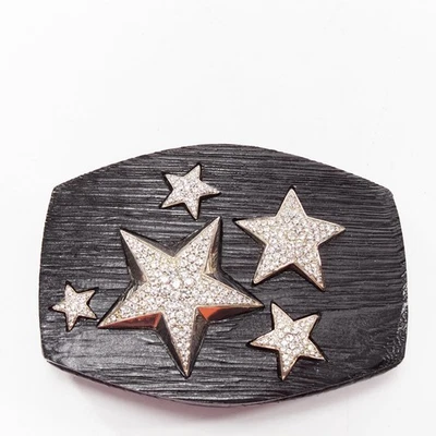 Raro JIMMY CHOO Negro Acrílico Plata Estrella Cristal Embellecido Mini Bolso de Mano Foto 1 de 4