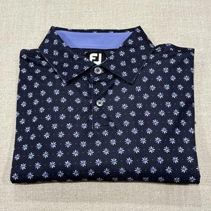 Footjoy FJ Mens M Geometric Golf Performance Polo Shirt Stretch Logo - Picture 1 of 10