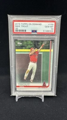 Mike Trout 2019 Topps On Demand 3D #100 Base PSA 10 - Image 1 of 2