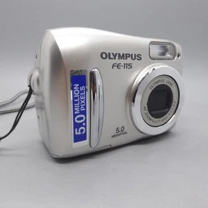 Olympus Digital Camera FE-115 5.0MP Silver Tested - Picture 1 of 8