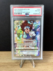Digimon BT21 #102 Tai Kamiya Alternate Art Gold PSA 8 - Picture 1 of 3