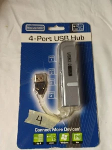 4-Port USB 2.0 Hub Silver Tech Universe TU1395 BRAND NEW - Photo 1/5