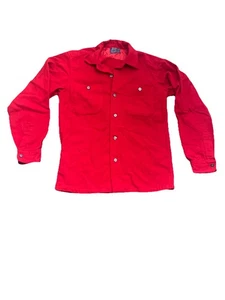 Pendleton 100% Wool Long Sleeve Flannel Button-Up Shirt Size Small. Red - Picture 1 of 7