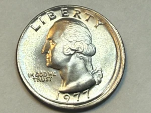 1977 Washington Quarter ERROR- OFFCENTER - Picture 1 of 2