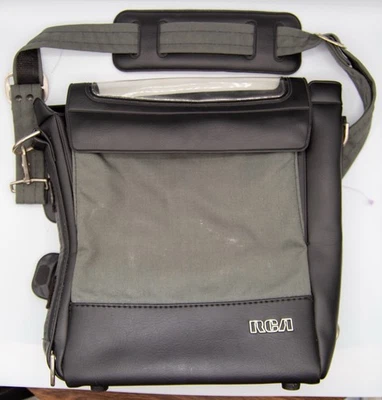 VTG RCA Video Camera Bag Case Shoulder Strap Made In USA Gray Black 12" H X 10" - Image 1 of 4