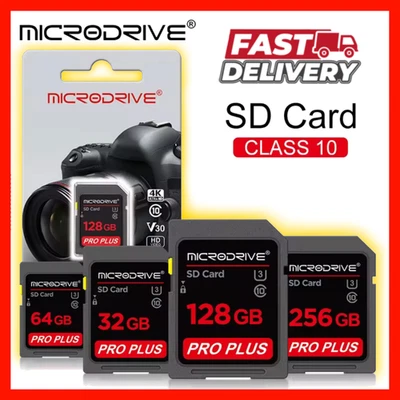 SD Card 16GB 32GB 64GB 128GB 256GB Class 10 SDHC SDXC C10 Full Size Flash SD - Image 1 of 4