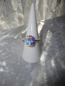 Mercury Mystic Topaz Sterling Silver Ring UK SIZE P/Q - Picture 1 of 11