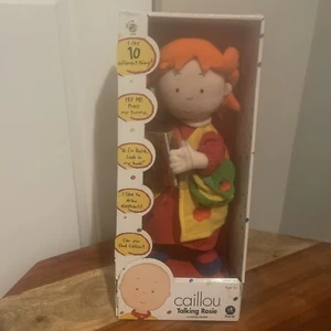 Boxed 2002 Cinar Caillou Talking Rosie Plush Doll With Activity Book 17" NIB - Imagen 1 de 9