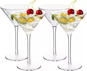 📦 Set of 4 Unbreakable 260ml Martini Cocktail Glasses – Elegant & Reusable - Picture 1 of 7