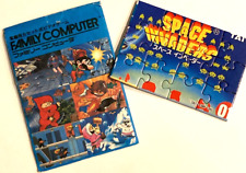 SPACE INVADERS Nintendo Official jigsaw puzzle card Famicom 1985 Vintage amada