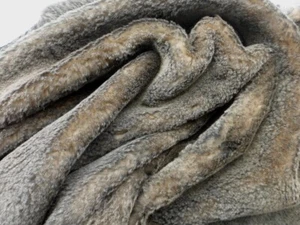 sheepskin shearling leather hide Brown Tipped Cream Dense silky hair Black back - Picture 1 of 5