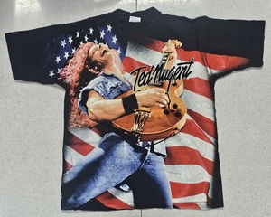 Ted Nugent 1996 One Nation Under Ted T-shirt all over print Vintage - Picture 1 of 5