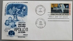 jimace29 US C76 Moon Land First Day Cover, Dual Postmark, Fleetwood Cachet - Bild 1 von 2