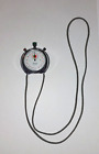 Sears Stop Watch 1/10 Shock Resistant Silver Hanging Rope Plastic Vintage !!