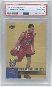 2009 Upper Deck #234 Stephen Curry Rookie Card PSA 8 - Picture 1 of 2