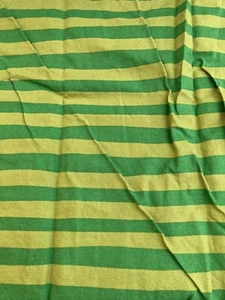 Over 1/2 Yard x WOF (38”ish) Of Striped Green Cotton Fabric - Picture 1 of 1