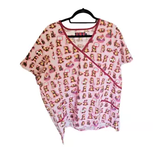 Beverly Hills Uniforms Plus Size Scrub Top Size 3XL Pattern Pups - Picture 1 of 5
