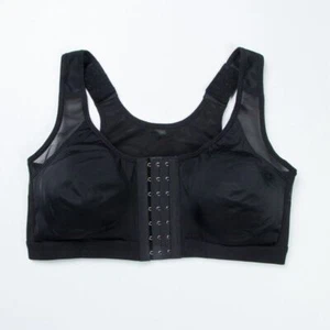 Women's full face front button bra with wireless back support body size large - Picture 1 of 15