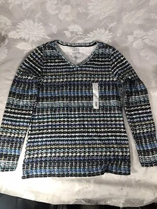 Croft & Barrow Langarmshirt V-Ausschnitt Größe Small - Bild 1 von 6