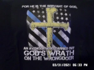 NEW Religious TShirt: Avenger That Carries Out God's Wrath; Lots of colors S-6XL - Picture 1 of 1