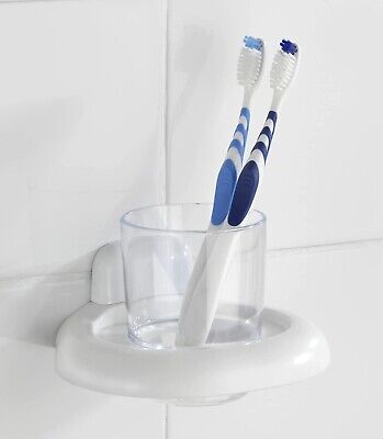 WENKO Zahnputzbecherhalter Pure - Zahnbürstenhalter Für Zahnbürste Und Zahnpasta • 6.90€