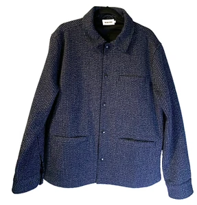 Giacca da lavoro uomo Taylor Stitch lana e cotone taglia 44 XL blu a scatto pesante - Foto 1 di 7