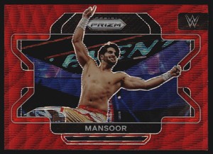2022 Panini Prizm WWE Prizms Ruby Wave #66 Mansoor   