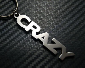 CRAZY Apodo Loco Nutter Llavero Llavero Llavero A Medida Acero Inoxidable Regalo - Imagen 1 de 1