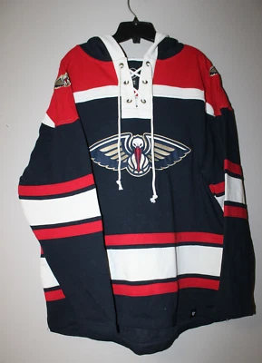New NBA New Orleans Pelicans old time style mid weight cotton hoodie men's XXL - Image 1 of 4