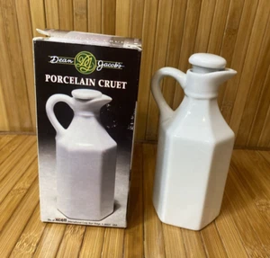 Brand New In Box Xcell White Porcelain Olive Oil Vinegar Cruet by Dean Jacob's - Picture 1 of 6