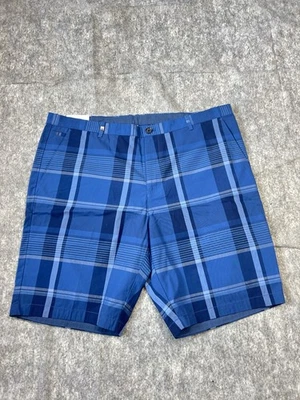 Pantalones Cortos Calvin Klein Calce Ajustado Para Hombre Azul A Cuadros Talla 38 Algodón Informal Frente Plano Foto 1 de 4
