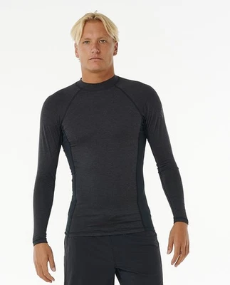 Rip Curl Rashguard Long Sleeve Mens Crew Neck UPF50 Black Dawn Patrol - Image 1 of 4