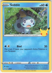 Sobble - 24/25 Promo McDonald's 25th Anniversary Promos 024/025 LP-NM - Picture 1 of 2