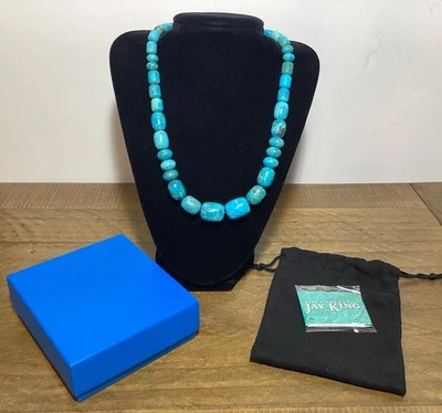 Mine Finds by Jay King DTR 925 纯银绿松石项链 — 第 1/4 张图片