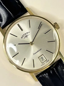 ROTARY Vintage 1970’s Men’s Manual Sunburst Dial Date Gold Dress Watch - Bild 1 von 5