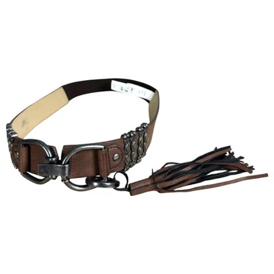 Dickies коричневый бахрома богемное Western ремень размер маленький средний новый с ярлыками  - Изображение 1 из 4