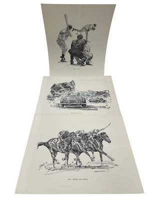 Lote de estampados deportivos Robert Riger Great Moments In 1960 Triumph caballos de béisbol Foto 1 de 4