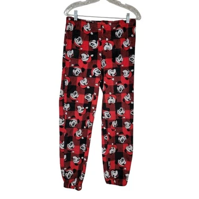 Pijama Disney Mickey Mouse médio Gingham lã macia roupa de dormir calças férias - Imagem 1 de 4
