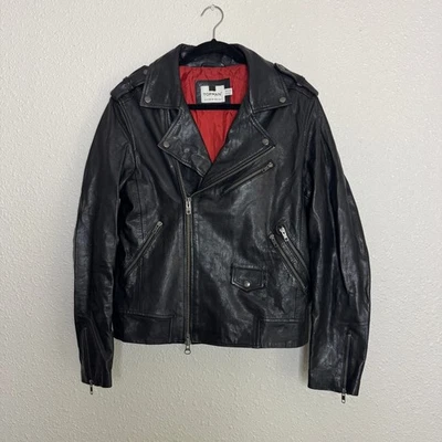 Chaqueta de cuero Topman RN 125149 talla mediana Foto 1 de 4