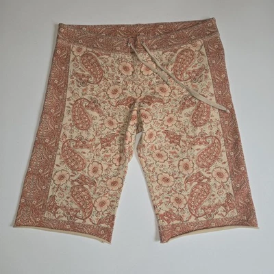 Pantalones Cortos de Salón Boho Florales Cachemira Tejido Lucky Brand Amarillo Naranja Para Mujer L Foto 1 de 4