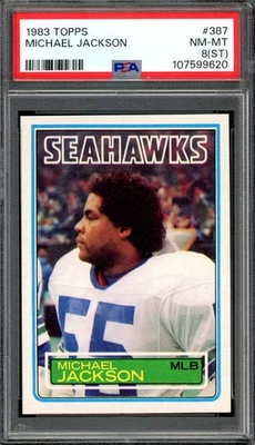 1983 TOPPS #387 迈克尔·杰克逊 PSA 8 圣海鹰队 [620] — 第 1/2 张图片