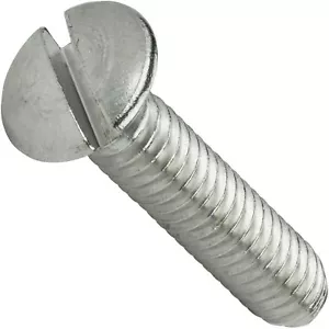 1/4-20 x 3" Slotted Oval Head Machine Screws Stainless Steel 18-8 Qty 25 - Picture 1 of 7