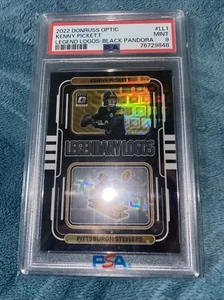 2022 Optic KENNY PICKETT Legendary Logos Black Pandora /25 #LL-1 PSA 9 Steelers - Picture 1 of 2