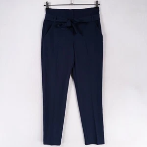 Pantalones New York & Company 7th Avenue Talla 4 Azul Marino Corbata Cónica Bolsillos Cinturón - Imagen 1 de 9