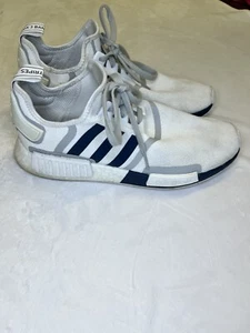 Size 12 - adidas NMD R1 White Crew Navy 2021 - Picture 1 of 7